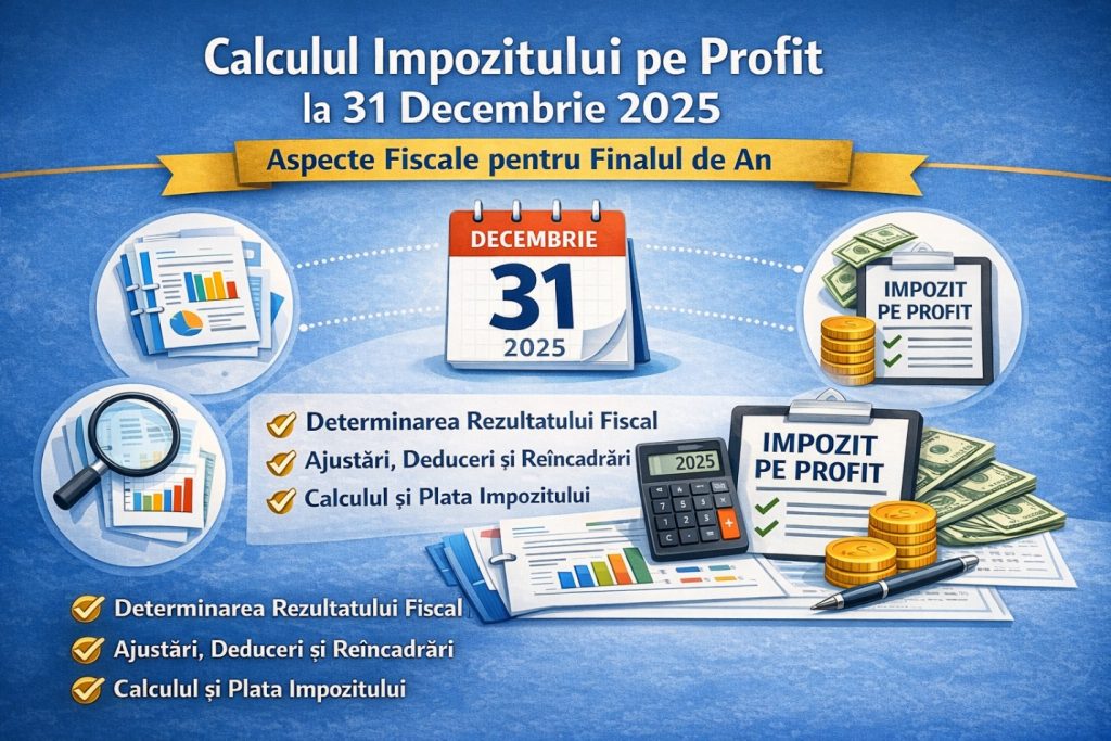 Principalele aspecte fiscale legate de calculul impozitului pe profit la 31 Decembrie 2025